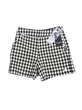 NWT | Guess Big Girls Black & White Pied De Poule Houndstooth Shorts | 12